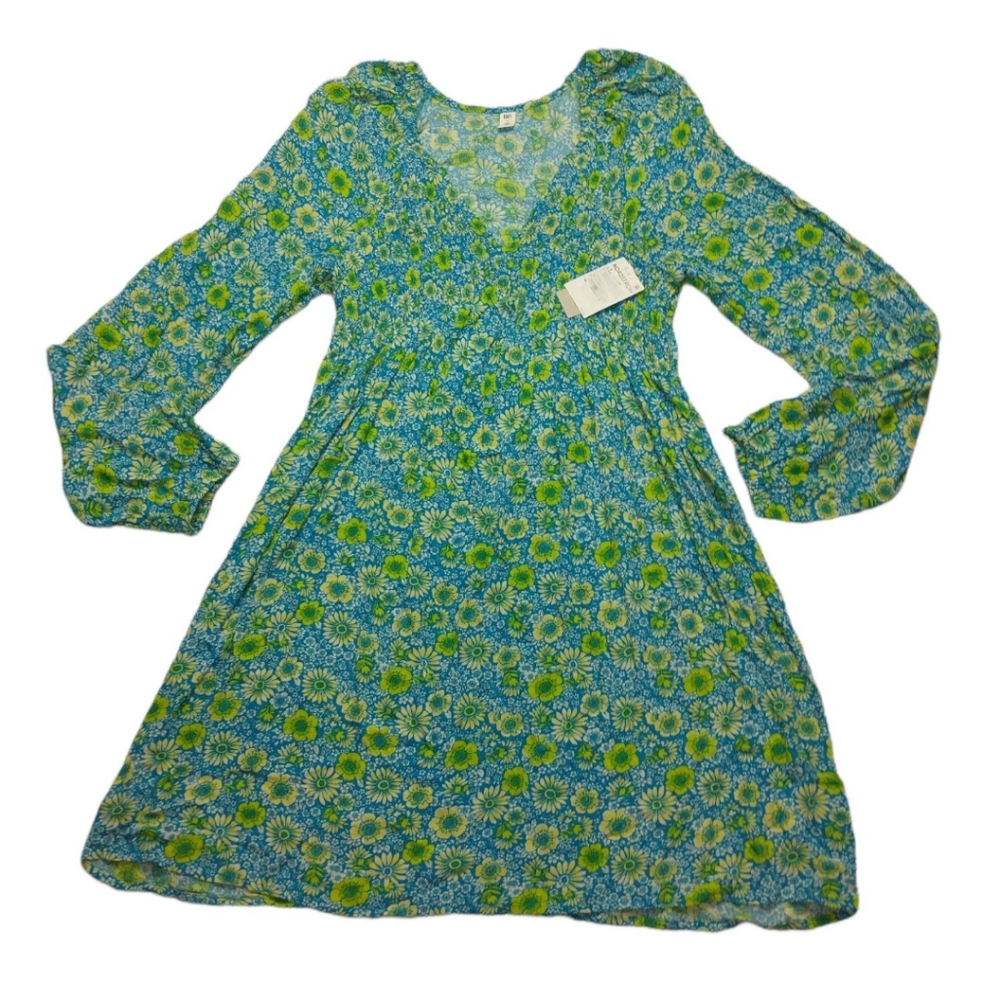 BP Dress Size S Blue Green Floral